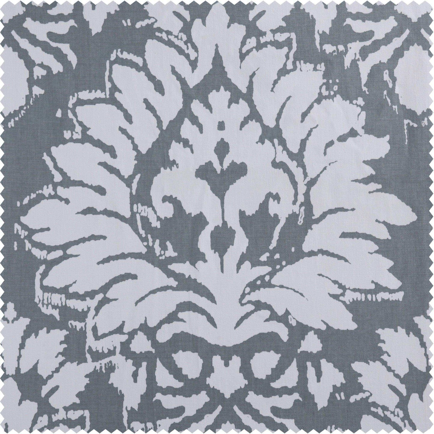 Lacuna Grey Printed Cotton Swatch - HalfPriceDrapes.com