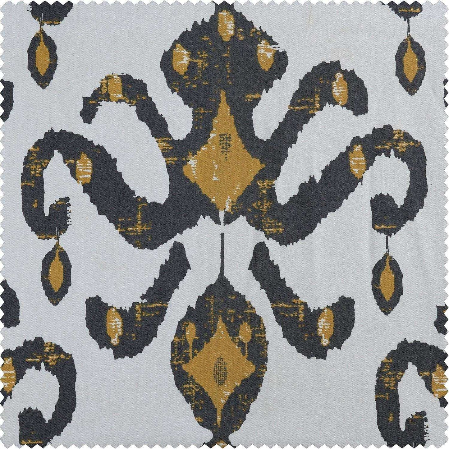 Lumiere Gold Printed Cotton Twill Swatch - HalfPriceDrapes.com