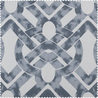 Celtic Blue Printed Cotton Twill Swatch - HalfPriceDrapes.com