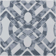 Celtic Blue Printed Cotton Twill Swatch - HalfPriceDrapes.com