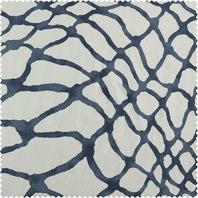 Ellis Blue Printed Cotton Swatch - HalfPriceDrapes.com