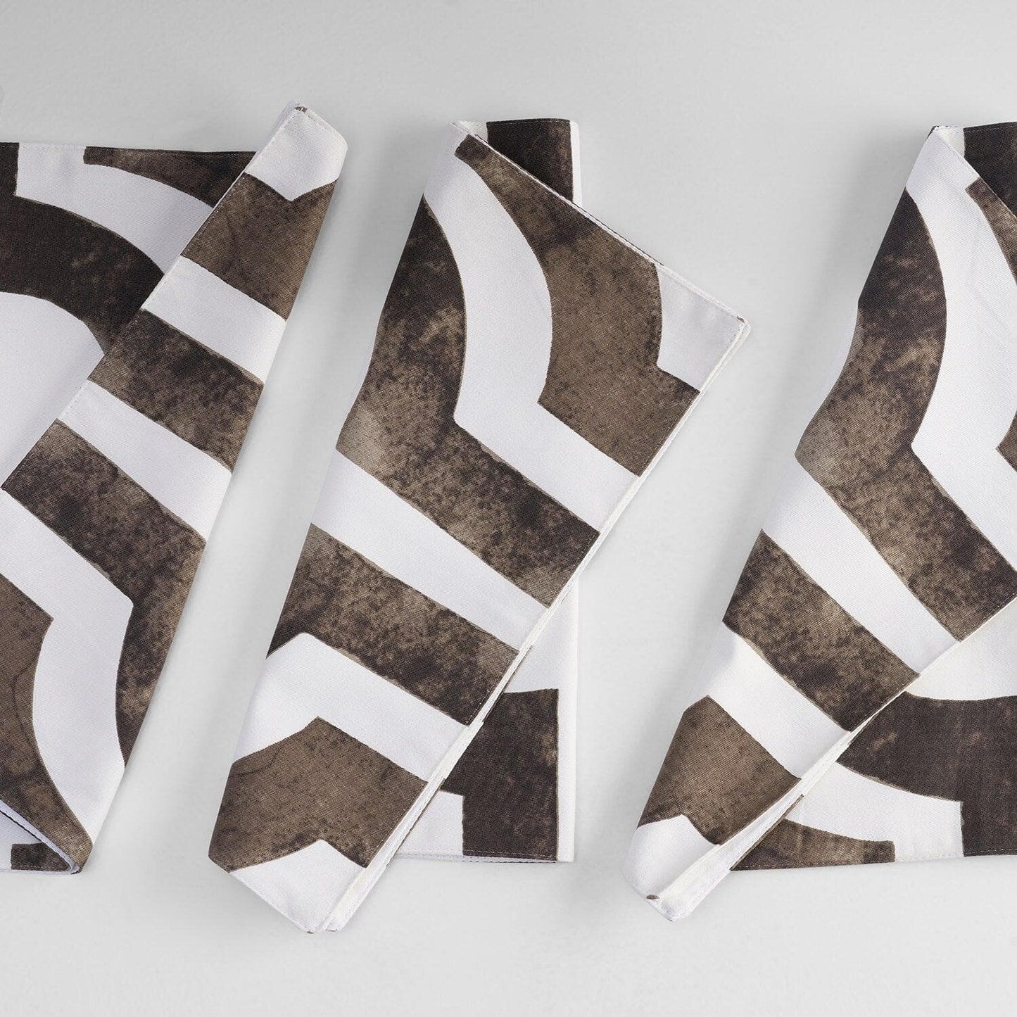 Mecca Brown Printed Cotton Table Runners & Placemats