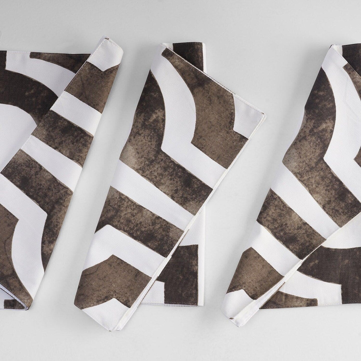 Mecca Brown Printed Cotton Table Runners & Placemats