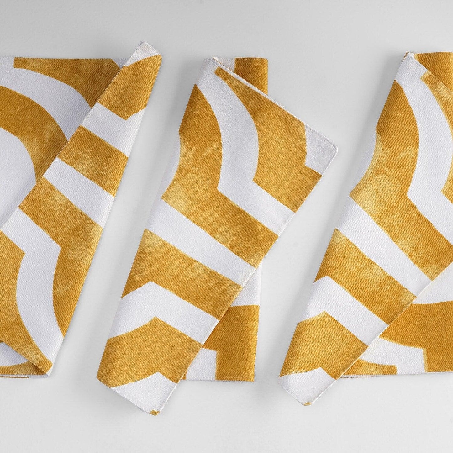 Mecca Gold Printed Cotton Table Runner & Placemats - HalfPriceDrapes.com