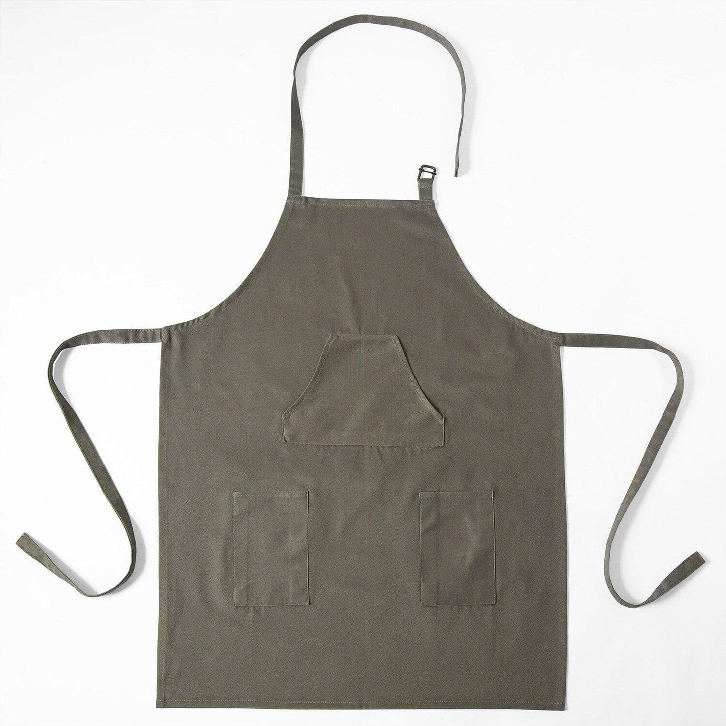 River Rock Grey Solid Cotton Apron - HalfPriceDrapes.com