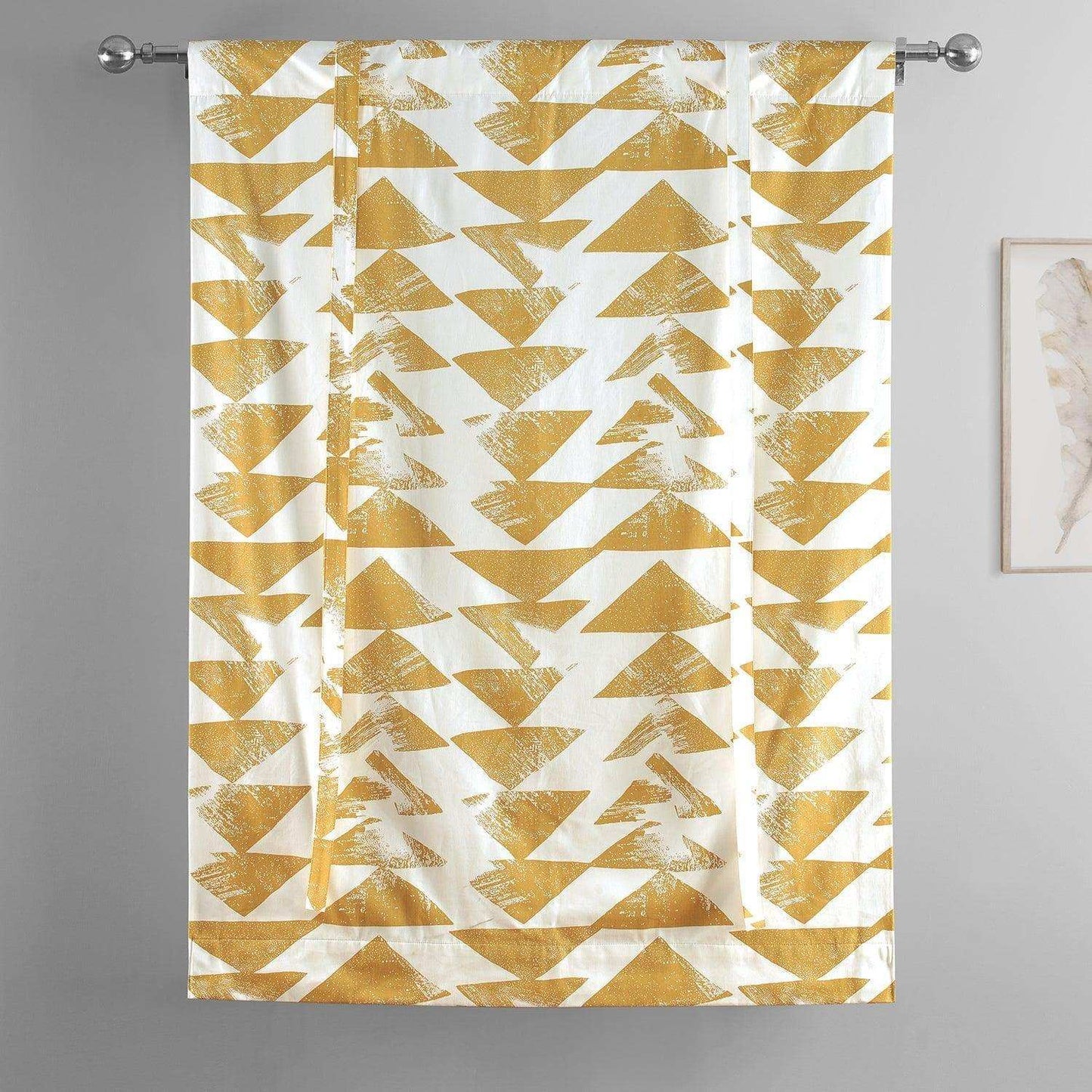 Triad Gold Printed Cotton Tie-Up Window Shade - HalfPriceDrapes.com