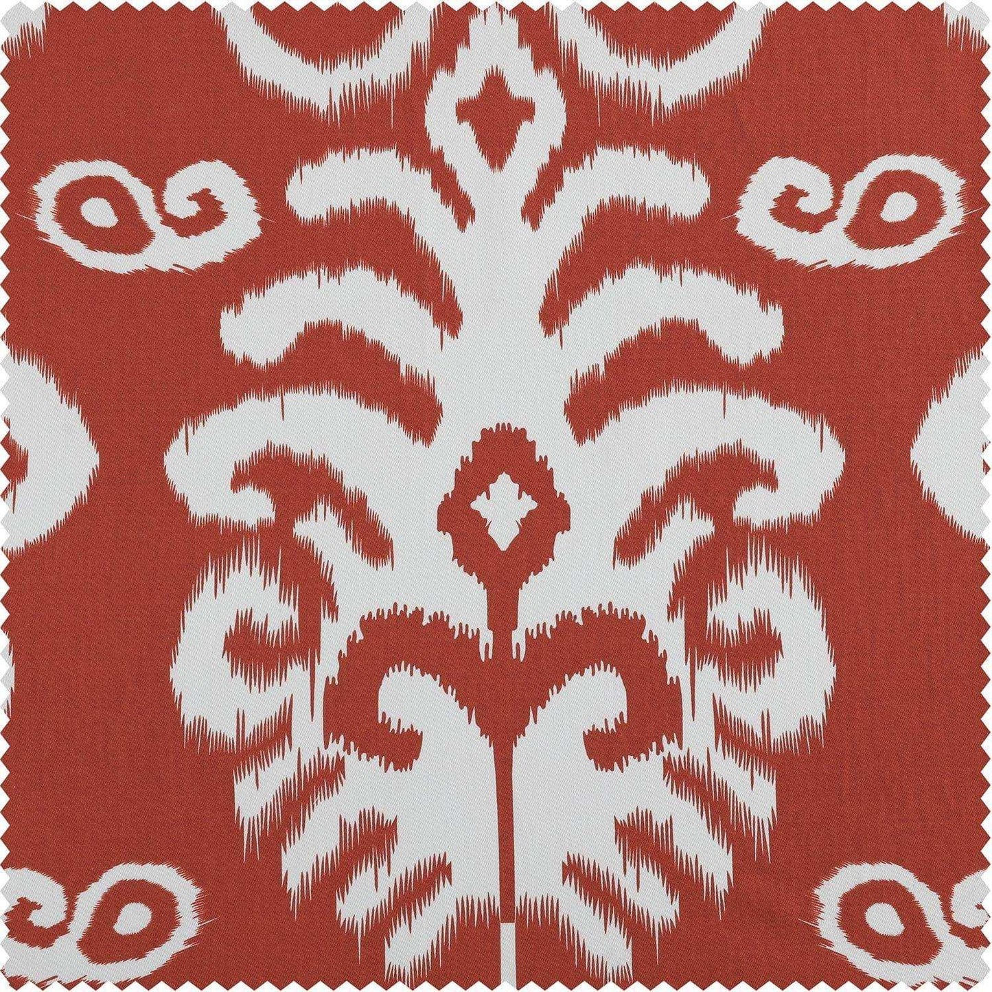 Sri Lanka Rust Printed Cotton Swatch - HalfPriceDrapes.com