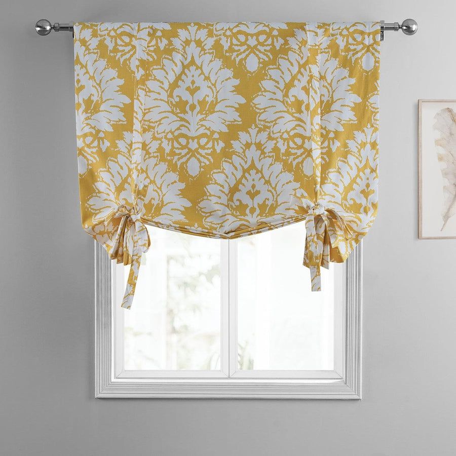 Lacuna Sun Printed Cotton Tie-Up Window Shade - HalfPriceDrapes.com