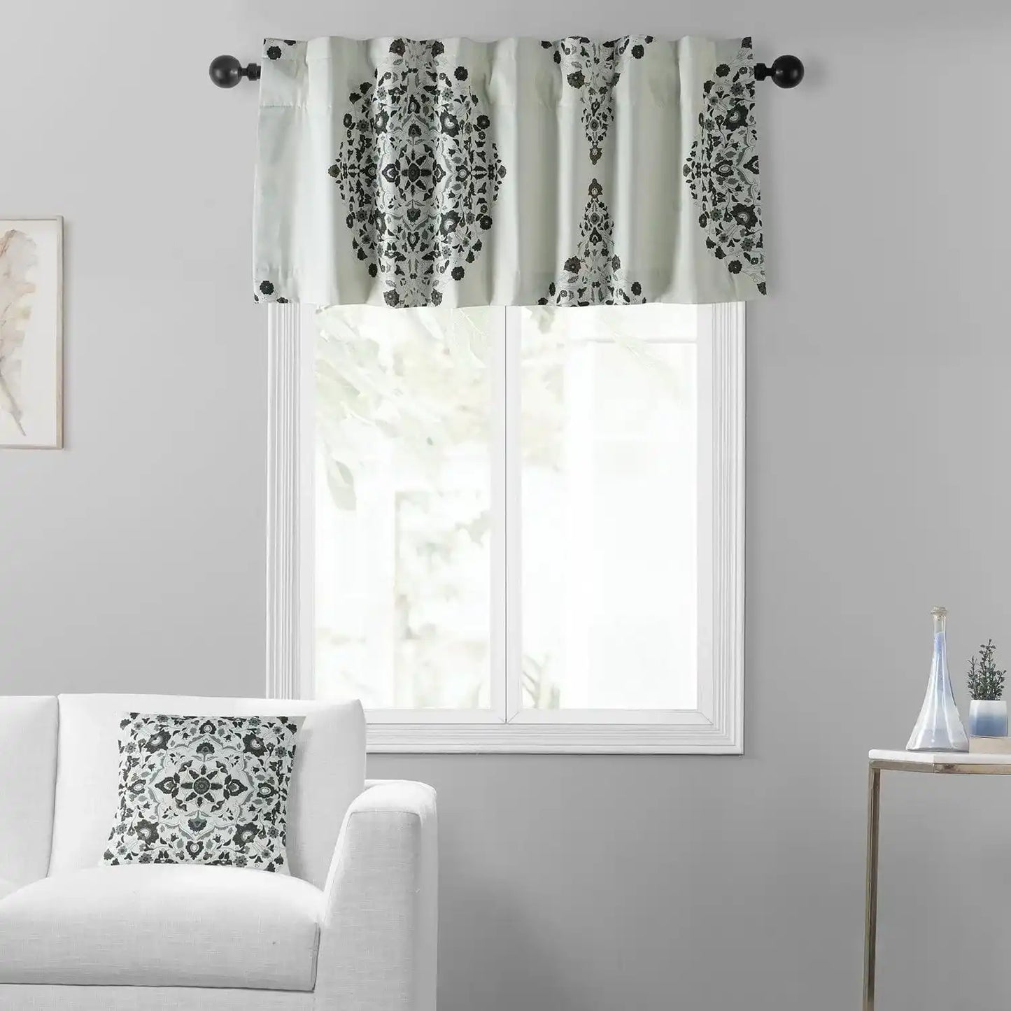 Kerala Cocoa Printed Cotton Window Valance - HalfPriceDrapes.com