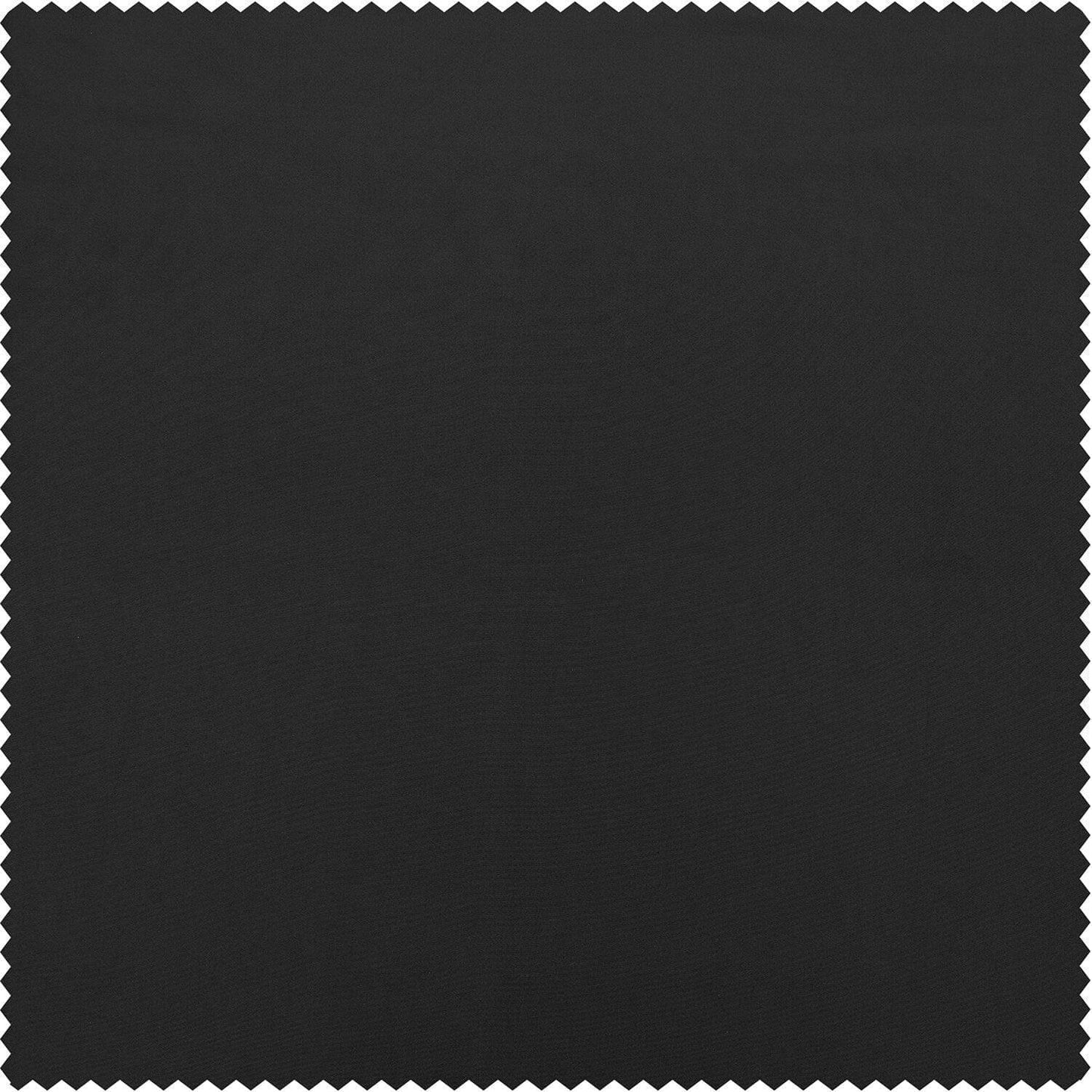 Jet Black Solid Faux Silk Taffeta Swatch
