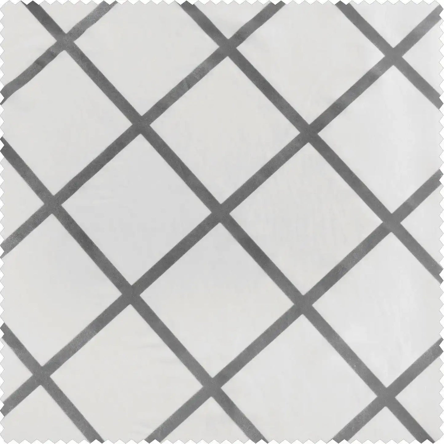 Pavillion Cream & Grey Designer Flocked Swatch - HalfPriceDrapes.com