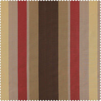 Mirage Gold, Green & Red Designer Striped Faux Silk Swatch - HalfPriceDrapes.com