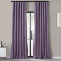 Boho Purple Performance Woven Hotel Blackout Curtain Pair (2 Panels)