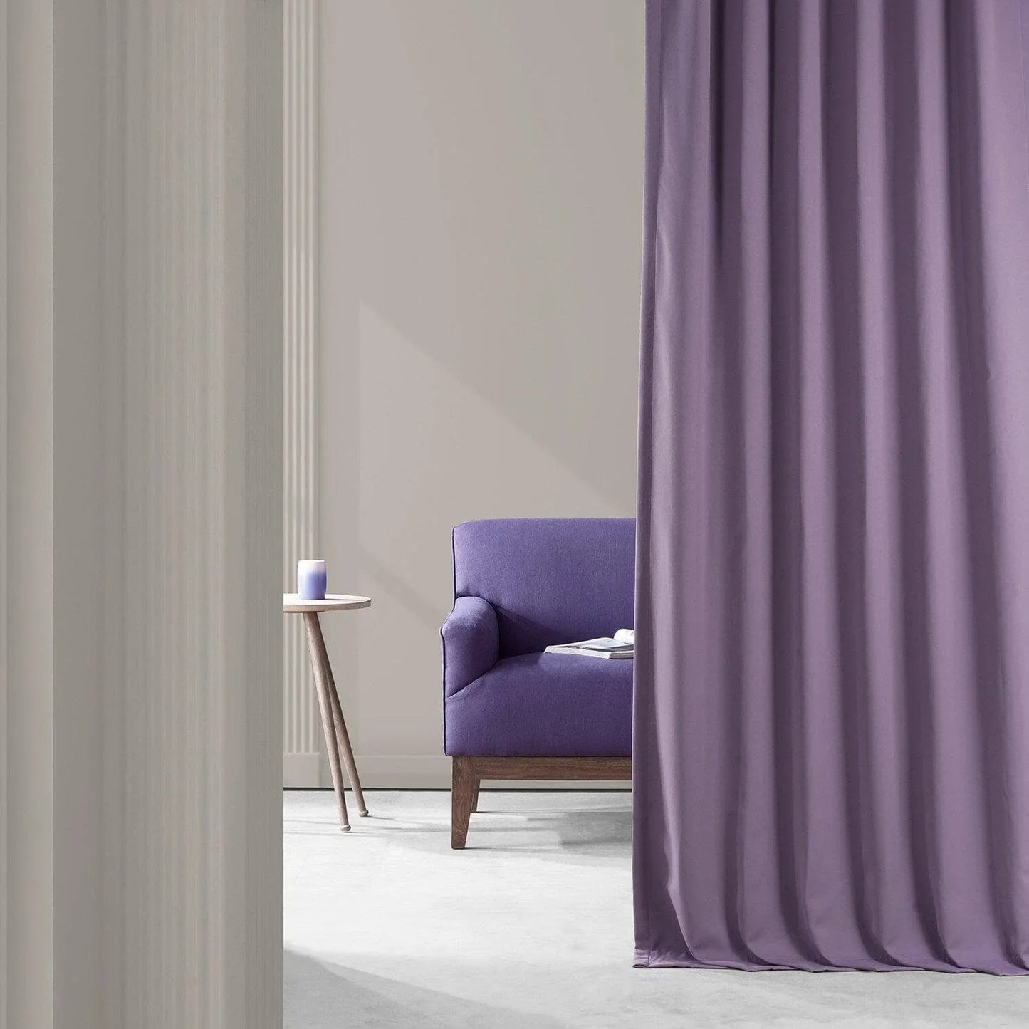 Boho Purple Performance Woven Hotel Blackout Curtain Pair (2 Panels)