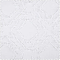 Capella White Patterned Linen Sheer Sheer Swatch - HalfPriceDrapes.com