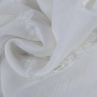 Antares White Patterned Linen Sheer Sheer Swatch - HalfPriceDrapes.com