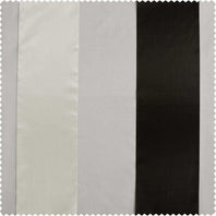 Buffed Black & White Organza Vertical Stripe Sheer Swatch - HalfPriceDrapes.com