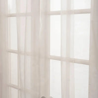 Off White Solid Faux Organza Sheer Swatch - HalfPriceDrapes.com