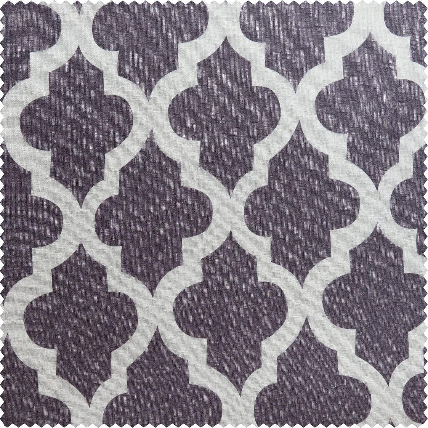 Birmingham Mulberry Printed Faux Linen Sheer Swatch - HalfPriceDrapes.com
