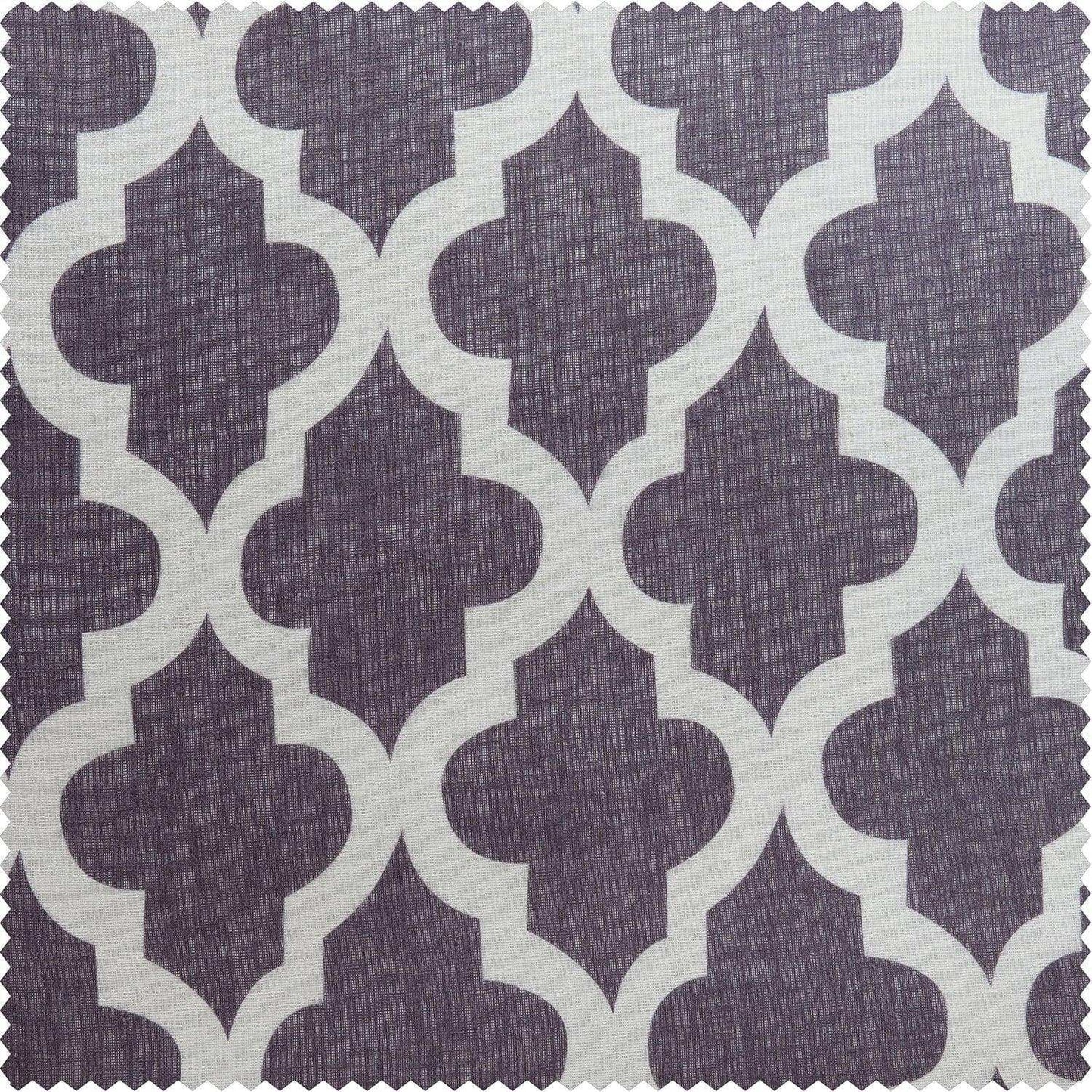 Birmingham Mulberry Printed Faux Linen Sheer Swatch - HalfPriceDrapes.com