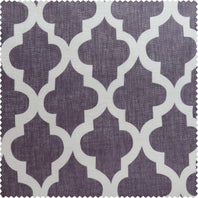 Birmingham Mulberry Printed Faux Linen Sheer Swatch - HalfPriceDrapes.com