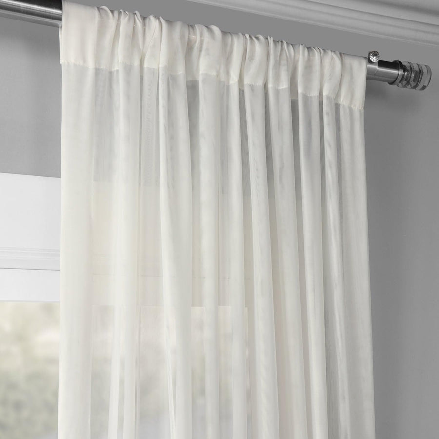 Double Layered Off-White Sheer Curtain