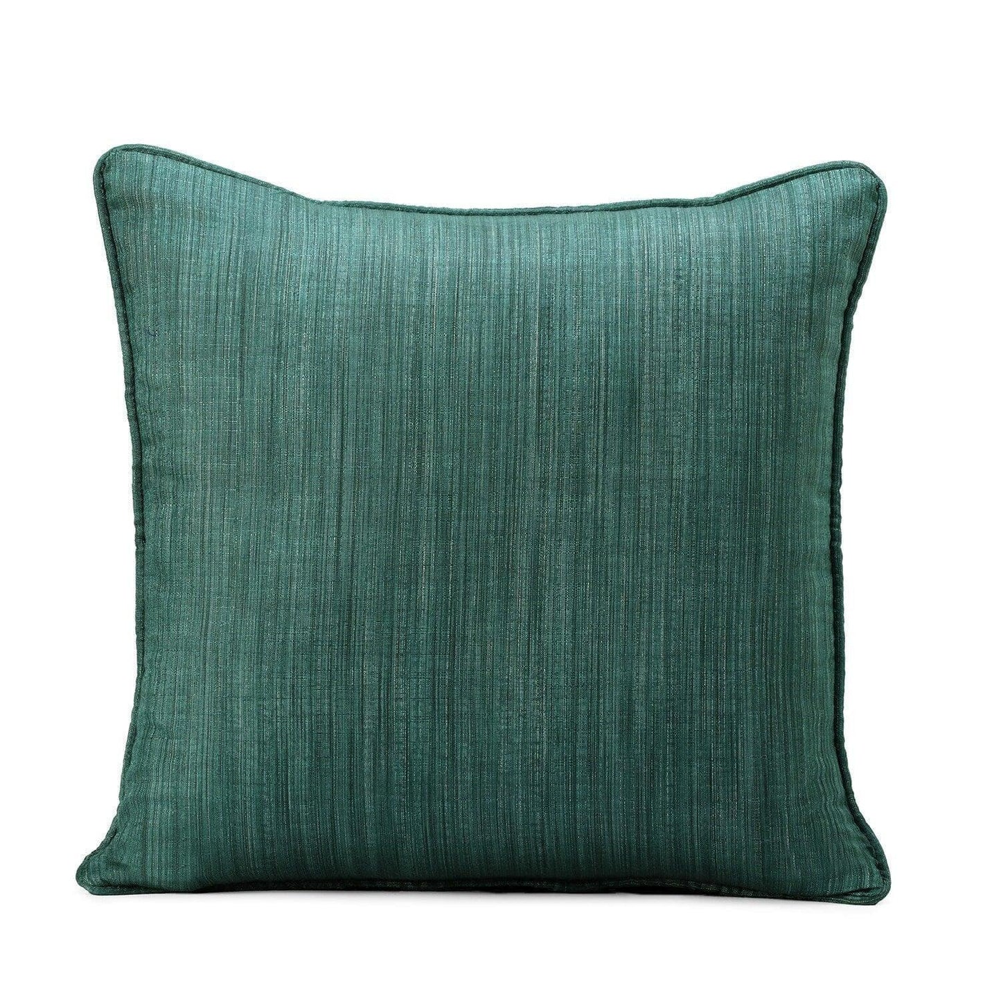 Basil Green Designer Shantung Faux Silk Cushion Covers - Pair (2 pcs.)