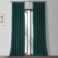 Dublin Green Vintage Cotton Velvet Curtain