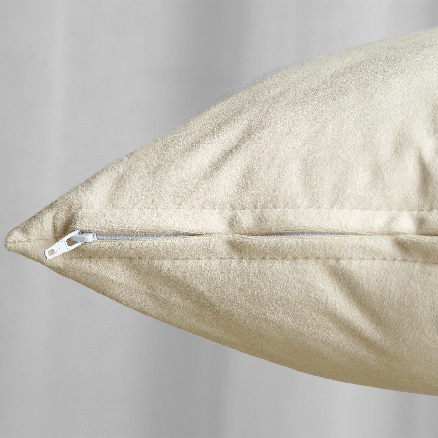 Alabaster Beige Signature Velvet Cushion Covers - Pair - HalfPriceDrapes.com