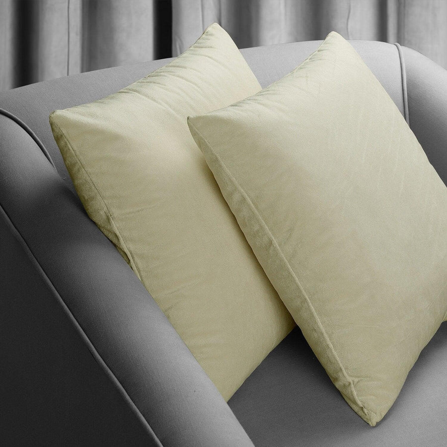 Cool Beige Signature Velvet Cushion Covers - Pair - HalfPriceDrapes.com