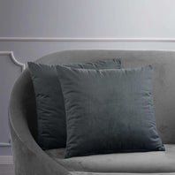 Distance Blue Signature Velvet Cushion Covers - Pair - HalfPriceDrapes.com