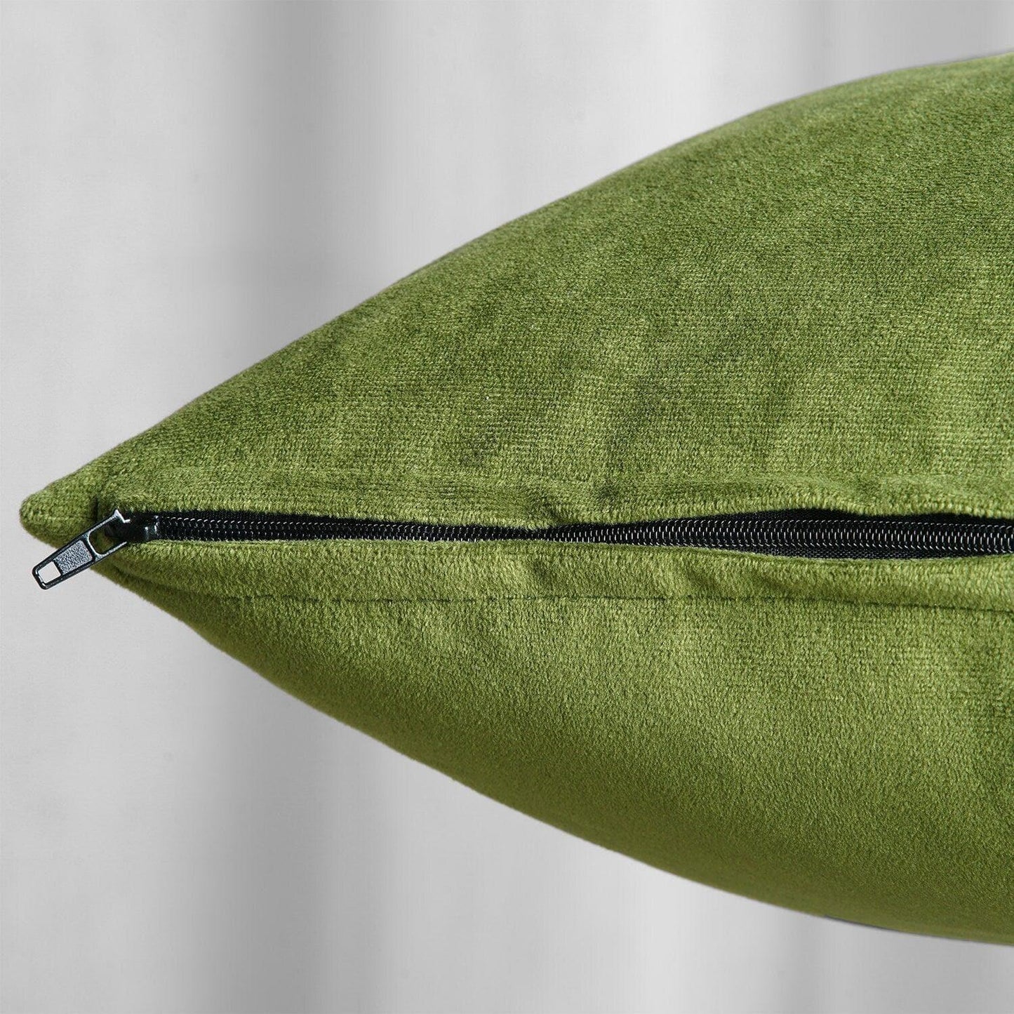 Basque Green Signature Velvet Cushion Covers - Pair - HalfPriceDrapes.com