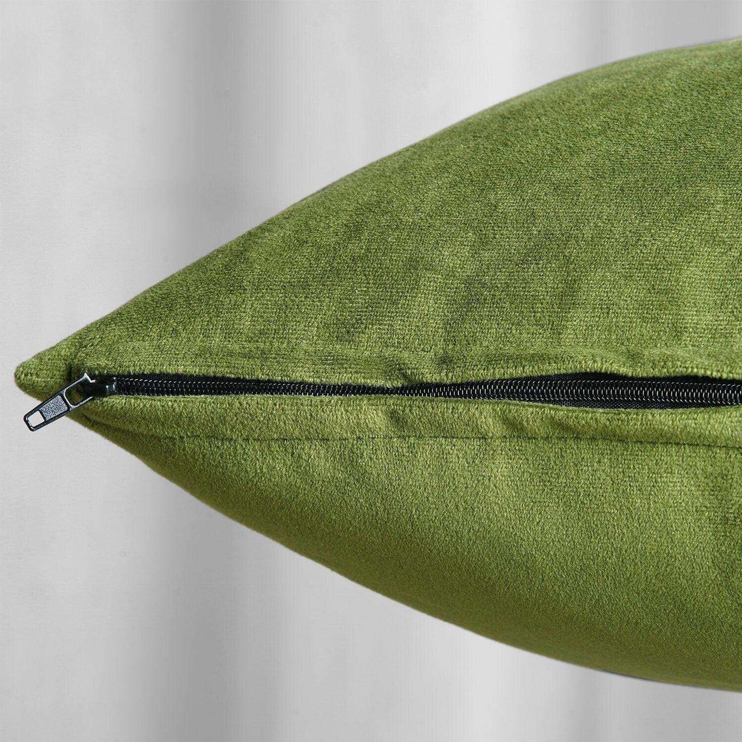 Basque Green Signature Velvet Cushion Covers - Pair - HalfPriceDrapes.com