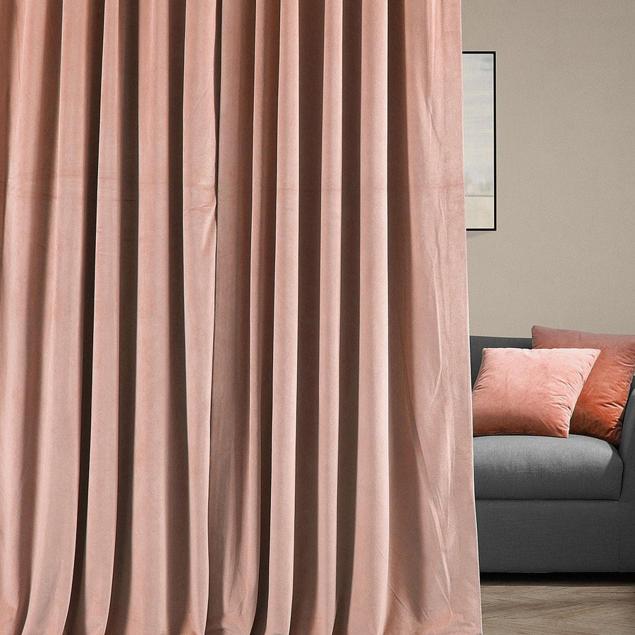 Rosey Dawn Signature Velvet Custom Curtain - HalfPriceDrapes.com