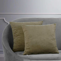 Denver Taupe Signature Velvet Cushion Covers - Pair - HalfPriceDrapes.com