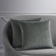 Natural Grey Signature Velvet Cushion Covers - Pair - HalfPriceDrapes.com