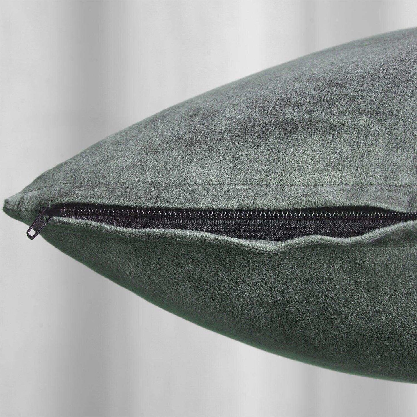 Natural Grey Signature Velvet Cushion Covers - Pair - HalfPriceDrapes.com