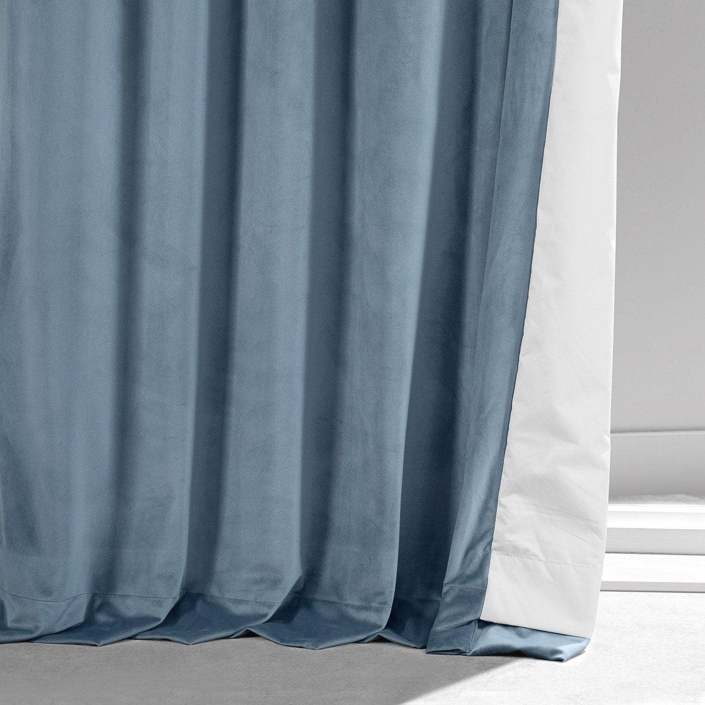Copenhagen Blue Signature Plush Velvet Hotel Blackout Curtain - HalfPriceDrapes.com