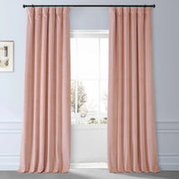 Apricot Blossom Signature Plush Velvet Hotel Blackout Curtain - HalfPriceDrapes.com