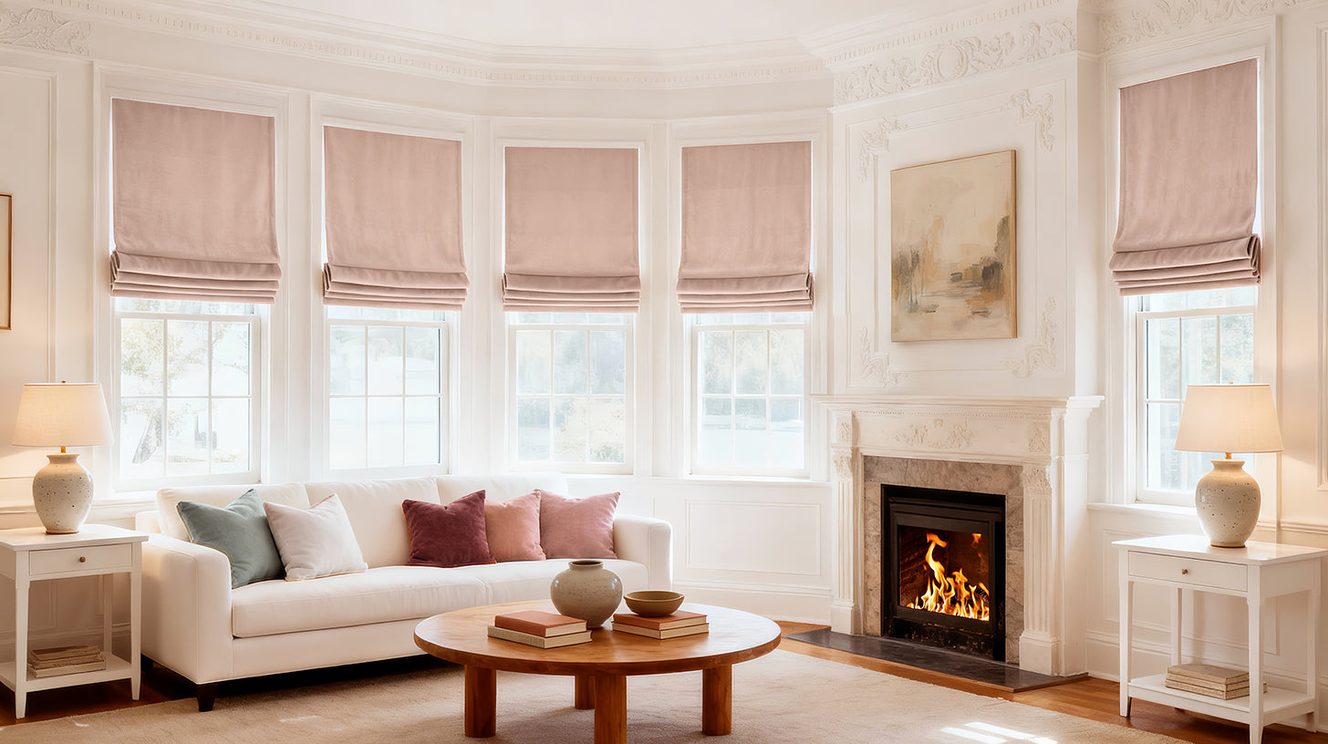 Heritage Plush Velvet Roman Shades - HalfPriceDrapes.com