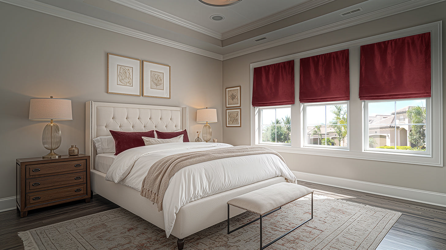 Textured Faux Dupioni Silk Roman Shades - HalfPriceDrapes.com