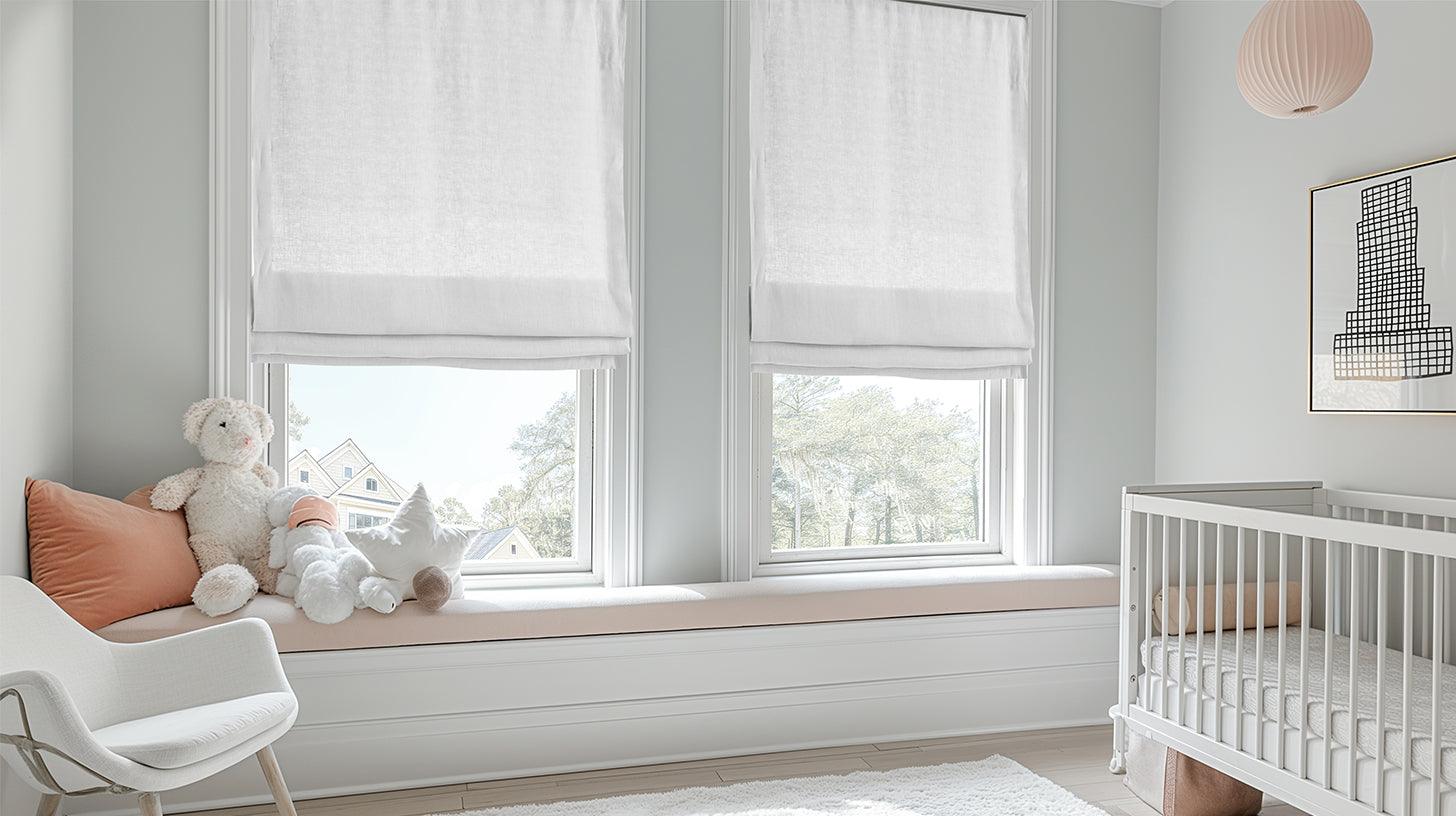 French Linen Roman Shades - HalfPriceDrapes.com