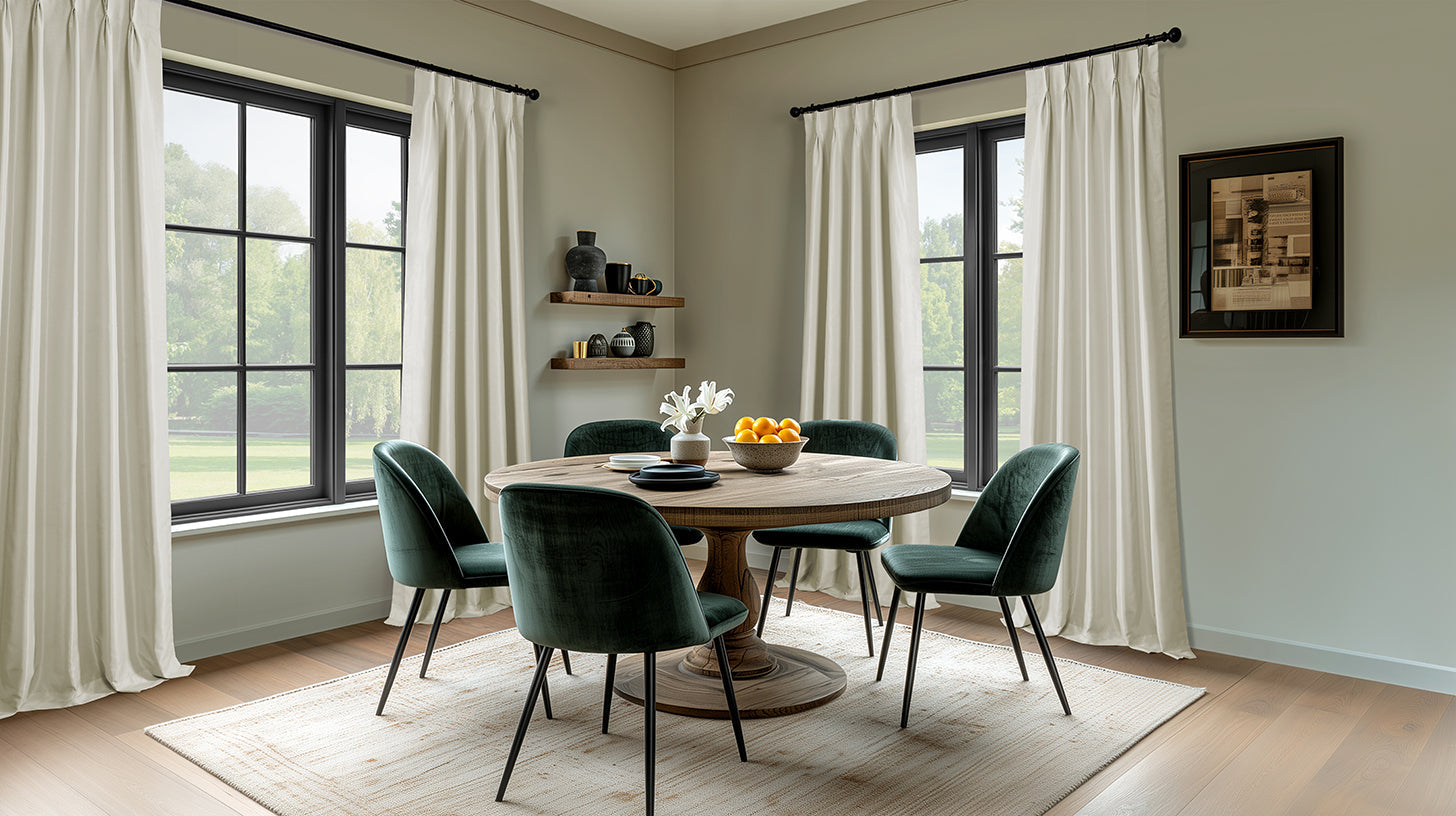 Custom Vintage Textured Faux Dupioni Silk Curtains - HalfPriceDrapes.com