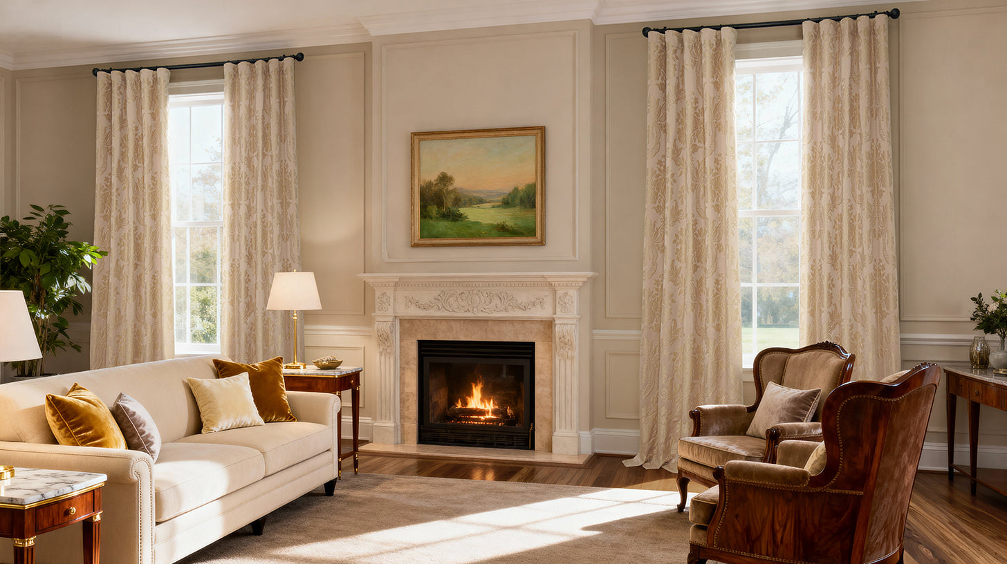 Damask Curtains & Drapes