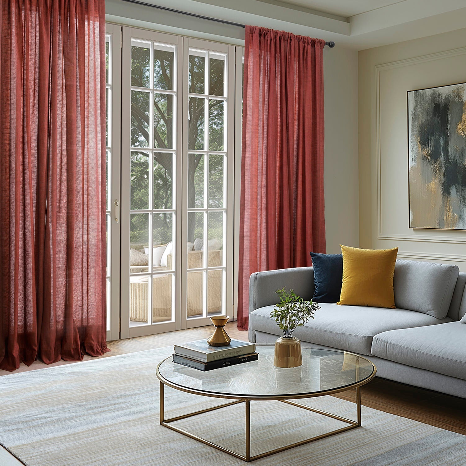 Designer Faux Silk Curtains