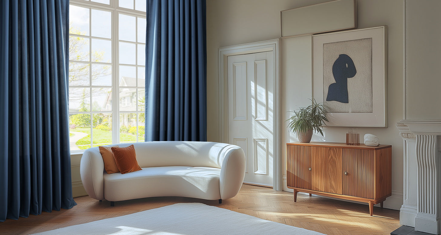 Dobby Linen Curtains