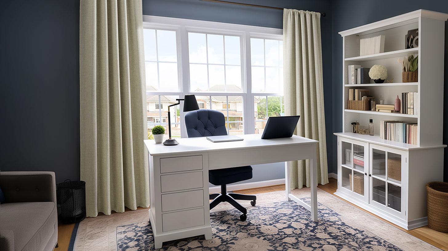 Grommet Faux Linen Curtains & Drapes