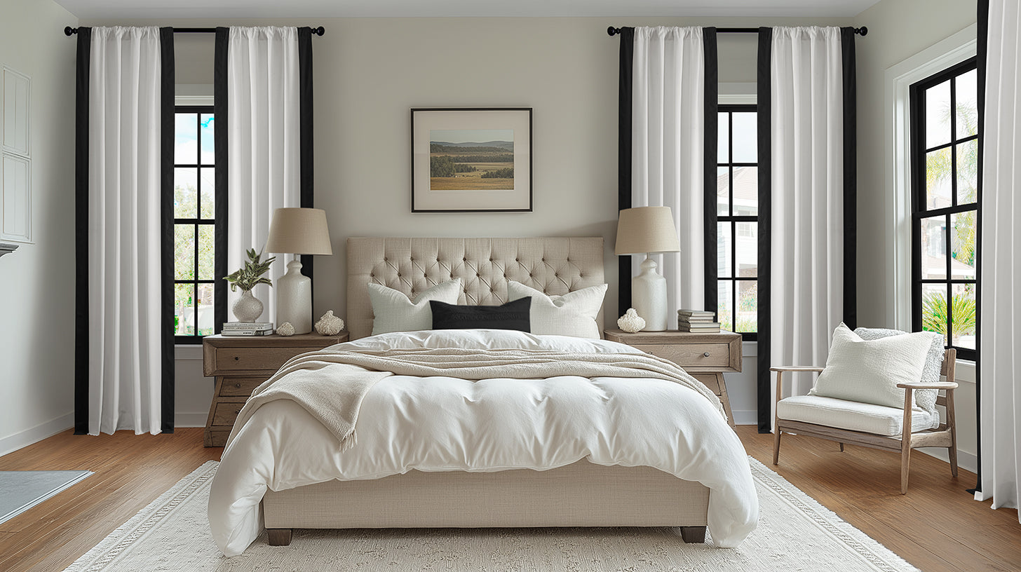 Bordered Custom Curtains & Drapes