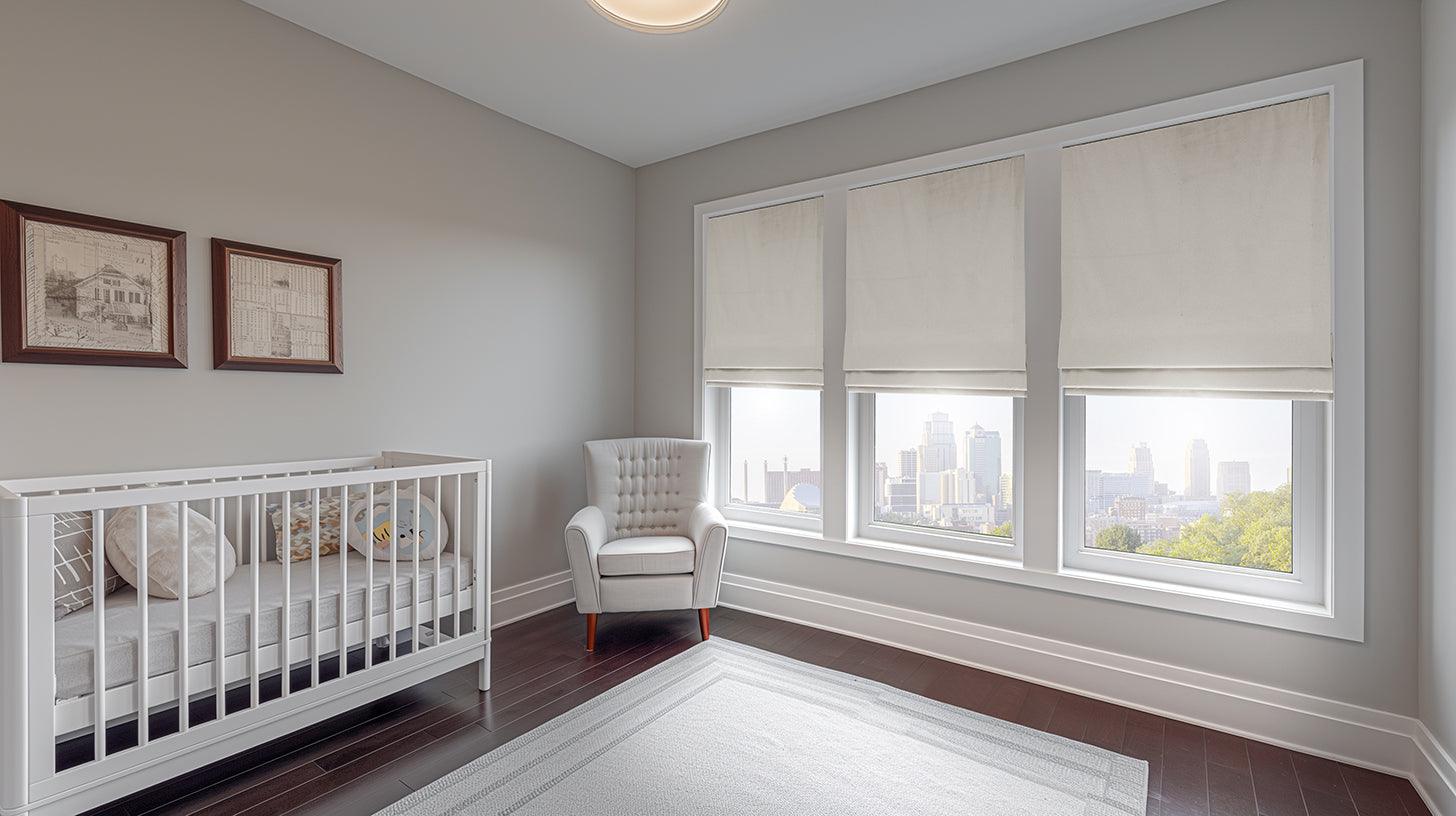 Solid Cotton Roman Shades - HalfPriceDrapes.com