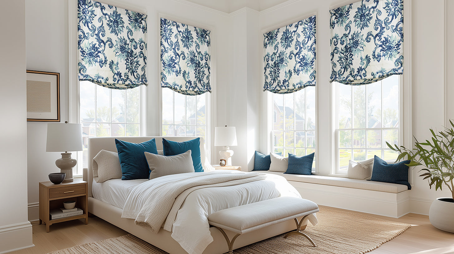 Floral Patterned Roman Shades